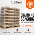 DRAMIX 4D 65/60BG - Tarima 1,200 kg (60 sacos) Fibra Metalica tipo Gancho