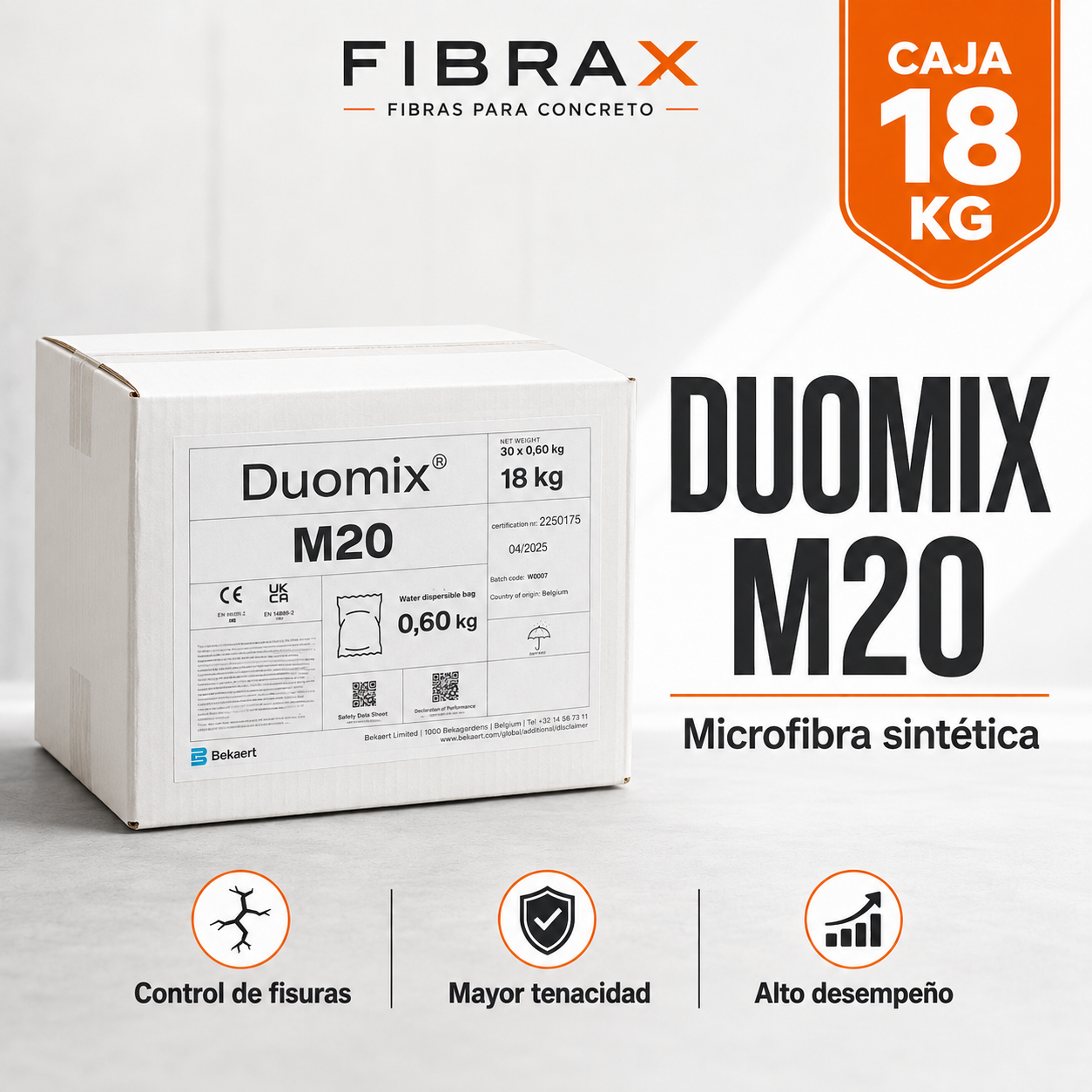DUOMIX M20 - Caja 18kg Microfibra Sintetica